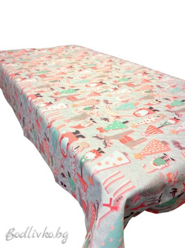 КОЛЕДНА ПОКРИВКА ЗА МАСА, ДЯДО КОЛЕДА С ЕЛЕНЧЕ