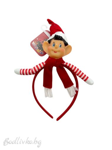 КОЛЕДНА ДИАДЕМА ЗА КОСА С ЧОВЕЧЕ