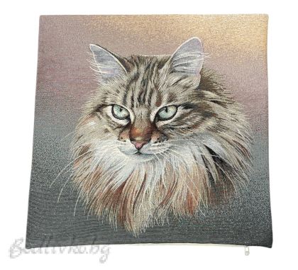 КАЛЪФКА за възглавничка, ГЛАВА НА КОТЕ,  45/45см.