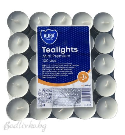 Аура свещи, 100 броя - топла светлина за уют!