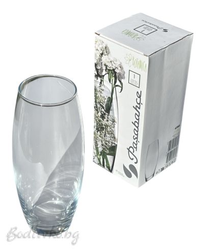 Стъклена ваза Pasabahce - елегантна декорация за цветя, 1 литър!