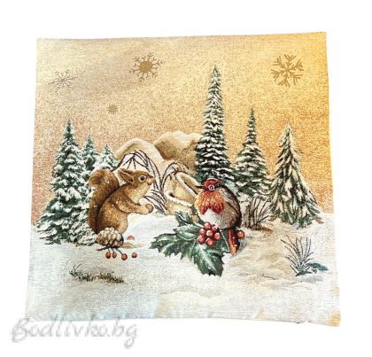 КАЛЪФКА за възглавничка, КОЛЕДНА КАТЕРИЧКА,  45/45см.