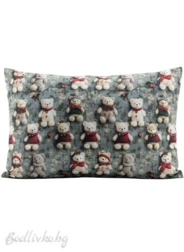 КОЛЕДНА КАЛЪФКА МАЛКИ МЕЧЕТА -  50/70СМ., 100% ПАМУК/РАНФОРС 5Д