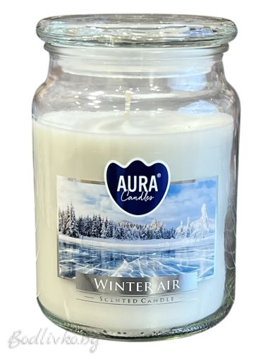 АРОМАТНА СВЕЩ, Aura, Зимен въздух, 15см.