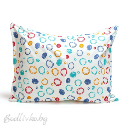 КАЛЪФКА за възглавница, Дизайнерски кръгчета, 50/70см. 