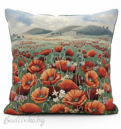 КАЛЪФКА за възглавничка, Макове, 45/45см.