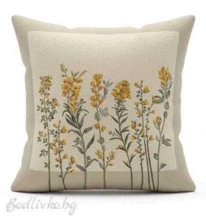 КАЛЪФКА за възглавничка, Горски жълти цветя, 45/45см.