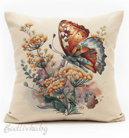 КАЛЪФКА за възглавничка, Пеперудка, 45/45см.