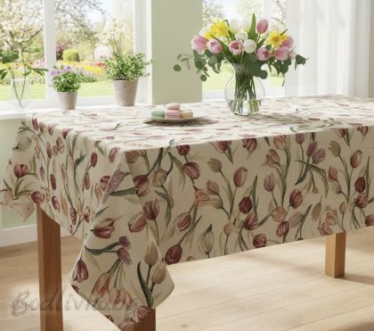 ПОКРИВКА ЗА МАСА ЖАКАРД, Лалета, НАЛИЧНА В няколко РАЗМЕРА 