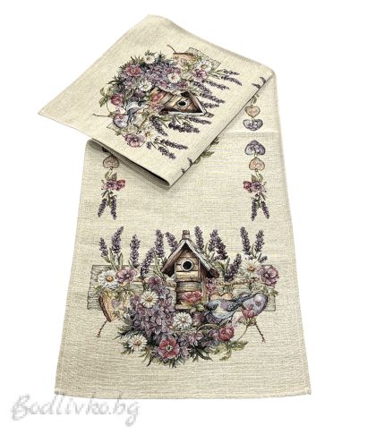 ЖАКАРДОВ ТИШЛАЙФЕР, Къщичка с лавандули 40/100 СМ.