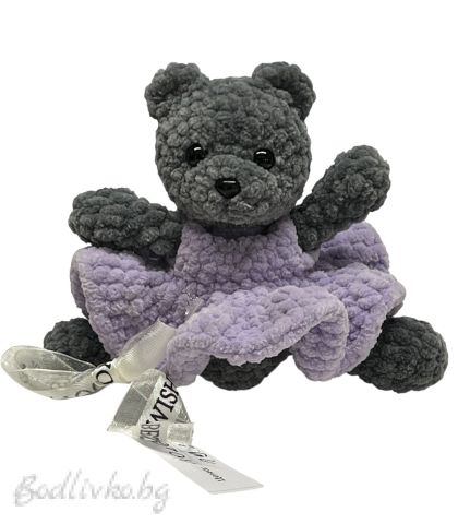 Мече, Ръчно изработено, Балерина сивушка, 14см.