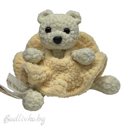 Мече, Ръчно изработено, Бяла Балерина, 14см.