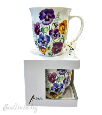 Порцеланова чаша Ambiente, Теменужки, 400мл.