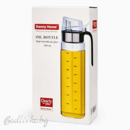 Стъклена бутилка, Danny home, за олио или зехтин, 500мл.