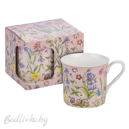 Порцеланова чаша за кафе с чинийка, в кутия, Lancaster, 200мл., Пролет