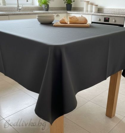 ПОКРИВКА ЗА МАСА, Едноцветна- Тъмно сиво , ХИДРОФОБИРАНА
