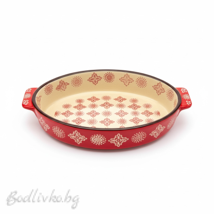 Керамична тава, Danny home, елипса, 29см. с дръжките