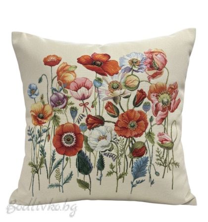 КАЛЪФКА за възглавничка, Пролетен букет, 45/45см.