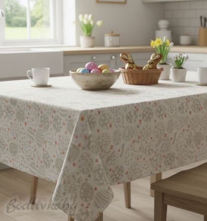 ПОКРИВКА ЗА МАСА Великенски яйца- натурални нюанси