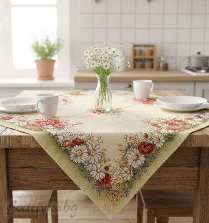 КАРЕ ЖАКАРД,КАРЕ КОШНИЦА МАКОВЕ, 100/100СМ. 