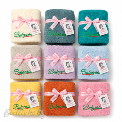 Хавлия с бродерия, Bulgaria, различни цветове, 30х50см.