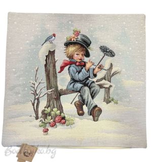 КАЛЪФКА за възглавничка, ЗИМНИ ПЕСНИ, ЖАКАРД, 45/45см.