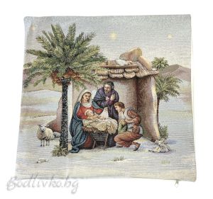 КАЛЪФКА за възглавничка, РОЖДЕСТВО И ПАЛМИ , ЖАКАРД,  45/45см.