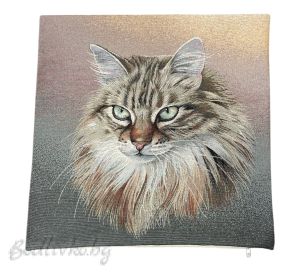 КАЛЪФКА за възглавничка, ГЛАВА НА КОТЕ,  45/45см.