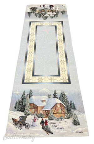 КОЛЕДЕН ЖАКАРДОВ ТИШЛАЙФЕР, СНЕЖЕН ЧОВЕК И ФАЙТОН, 45/140 СМ.