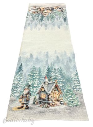 КОЛЕДЕН ЖАКАРДОВ ТИШЛАЙФЕР, ДЖУДЖЕ С КЪЩА, 45/140 СМ.