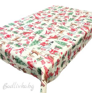 КОЛЕДНА ПОКРИВКА ЗА МАСА, ДЯДО КОЛЕДА СЪС СНЕЖЕН ЧОВЕК, ПАНАМА