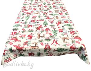 КОЛЕДНА ПОКРИВКА ЗА МАСА, ДЯДО КОЛЕДА СЪС СНЕЖЕН ЧОВЕК, ПАНАМА