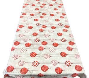 КОЛЕДНА ПОКРИВКА ЗА МАСА, КОЛЕДНИ ТОПКИ, ПАНАМА С ЛАМЕ