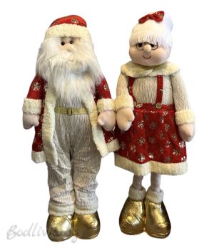 КОЛЕДНИ ИГРАЧКИ С РАЗТЕГАТЕЛНИ КРАКА - ДЯДО И БАБА КОЛЕДА - ДО 80 СМ.