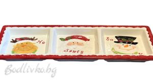 Коледна декорация , ПОРЦЕЛАНОВА ОРДЬОВЪРНА ЧИНИЯ, с 3 разделения