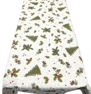 КОЛЕДНА ПОКРИВКА ЗА МАСА, Елхички с клонки