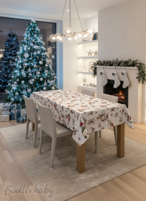 КОЛЕДНА ПОКРИВКА ЗА МАСА, Гномчета с еленчета