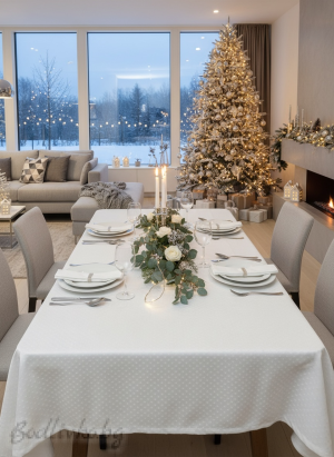 КОЛЕДНА ПОКРИВКА ЗА МАСА, ЛЪЩЯЩИ ЗВЕЗДИ, ПАНАМА 