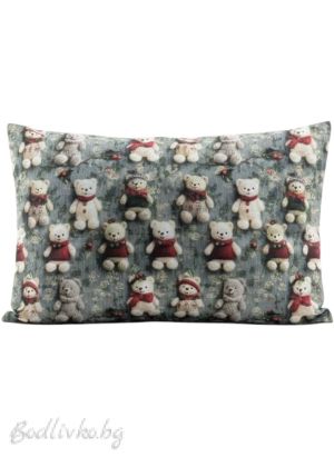 КОЛЕДНА КАЛЪФКА МАЛКИ МЕЧЕТА -  50/70СМ., 100% ПАМУК/РАНФОРС 5Д