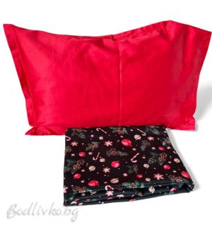  СПАЛЕН КОМПЛЕКТ "КОЛЕДНИ ТОПКИ", 100% ПАМУЧЕН САТЕН, 4 части 