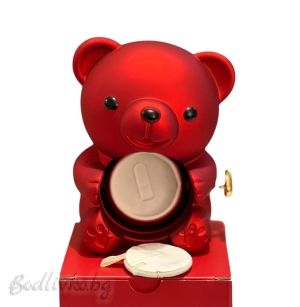 Мече - кутийка за пръстен или гердан, въртящо коремче, 14см.