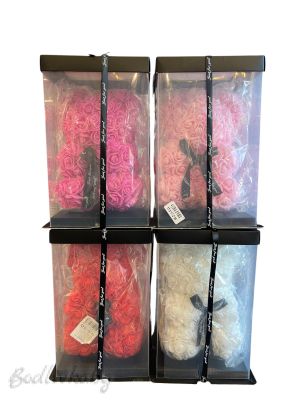 Мече от рози 30см. в луксозна кутия