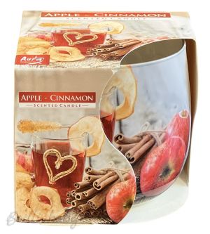 АРОМАТНА СВЕЩ, Aura, Ябълка и канела