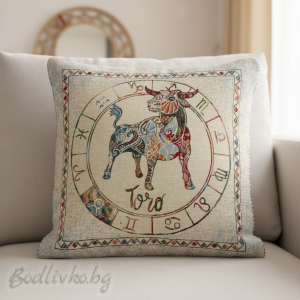 КАЛЪФКА за възглавничка, Зодия Телец, 45/45см.