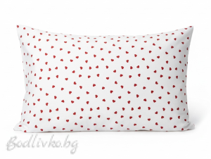 КАЛЪФКА за възглавница, Цветни сърца, 50/70см. 