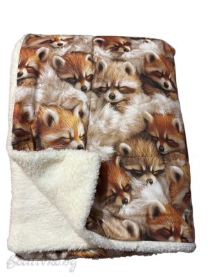 Меко и топло одеяло, Лисички, поплин + КОХ, 150/220см.
