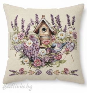 КАЛЪФКА за възглавничка, Лавандулова романтика, 45/45см.
