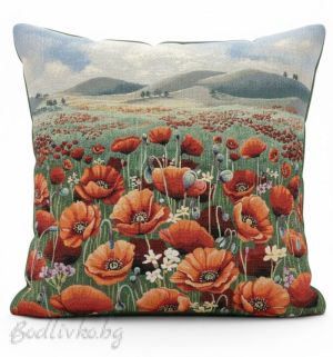 КАЛЪФКА за възглавничка, Макове, 45/45см.