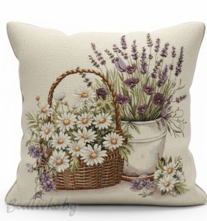 КАЛЪФКА за възглавничка, Пролетен букет , 45/45см.