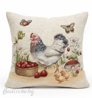КАЛЪФКА за възглавничка, Кокошка, 45/45см.